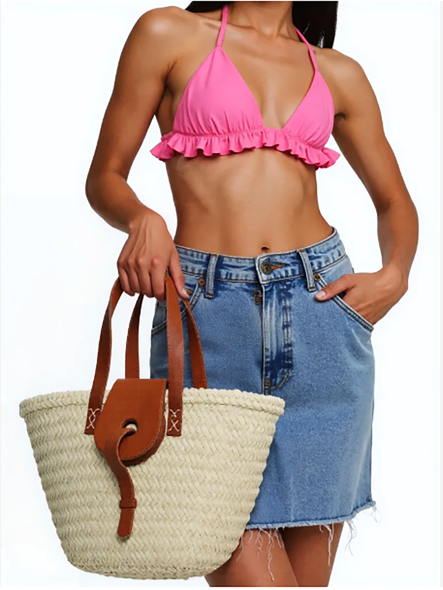 Natural Straw Tote