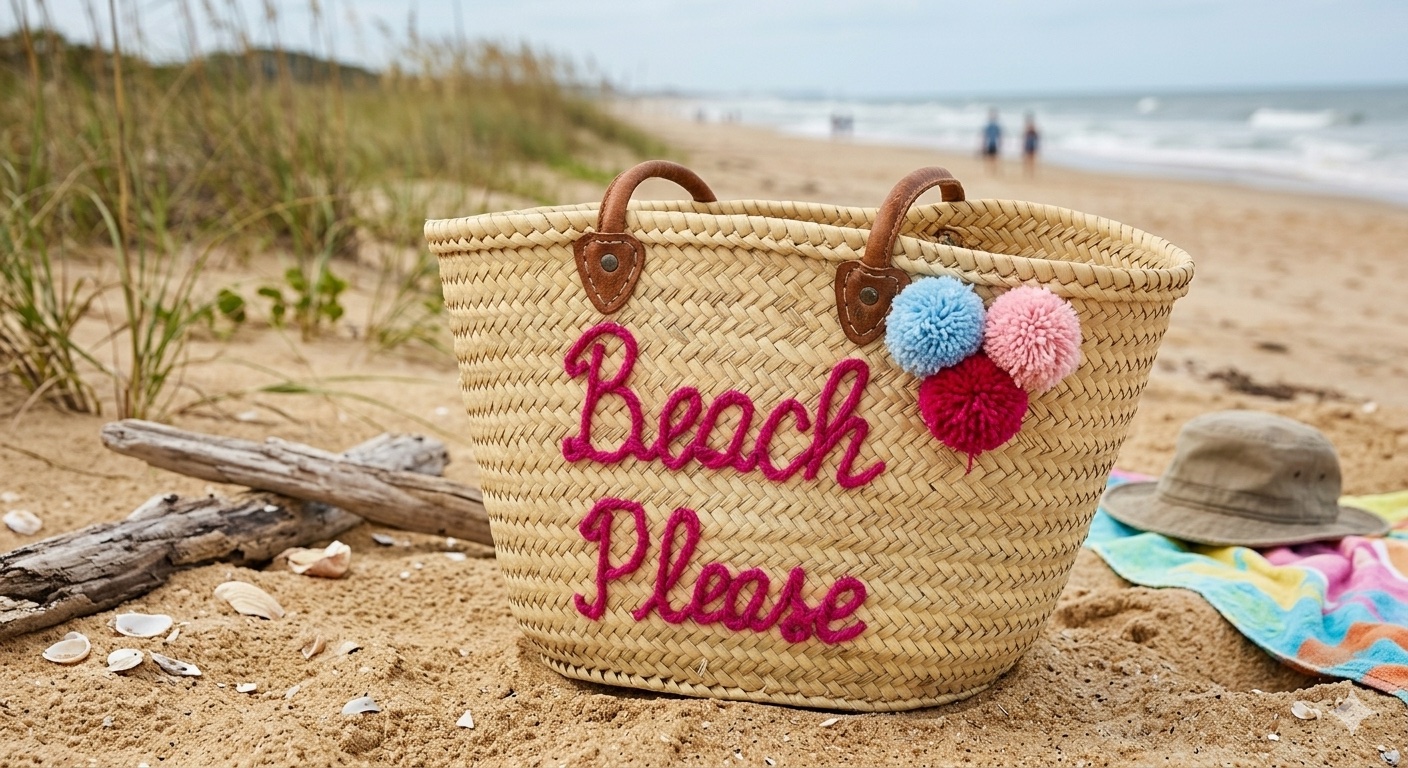 Summer Straw Tote — handcrafted Moroccan straw tote